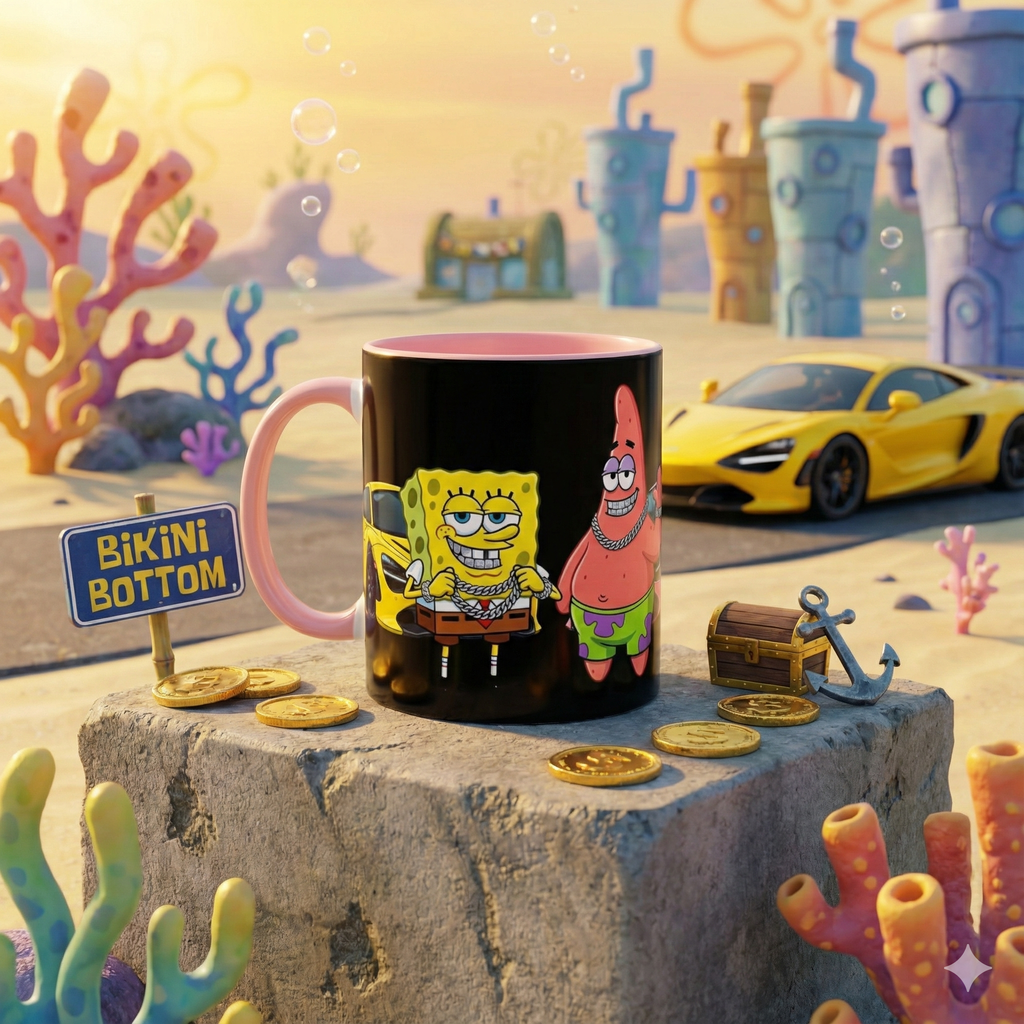 Bikini Bottom Drip: SpongeBob & Patrick Luxury Mug (11/15oz)