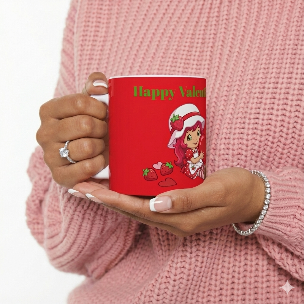 Berry Sweet Love: Strawberry Shortcake Valentine’s Mug - Valentine's Collection (11oz/15oz)