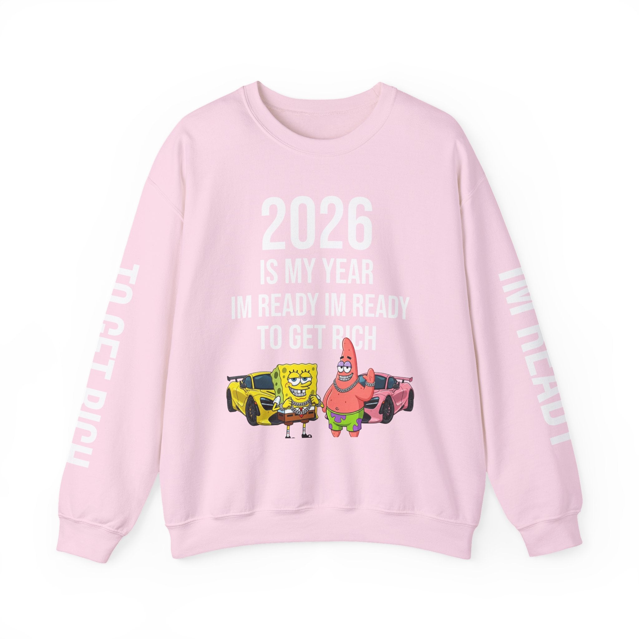 Unisex 2026 SponeBob"Im Ready To Get Rich" Sweatshirt