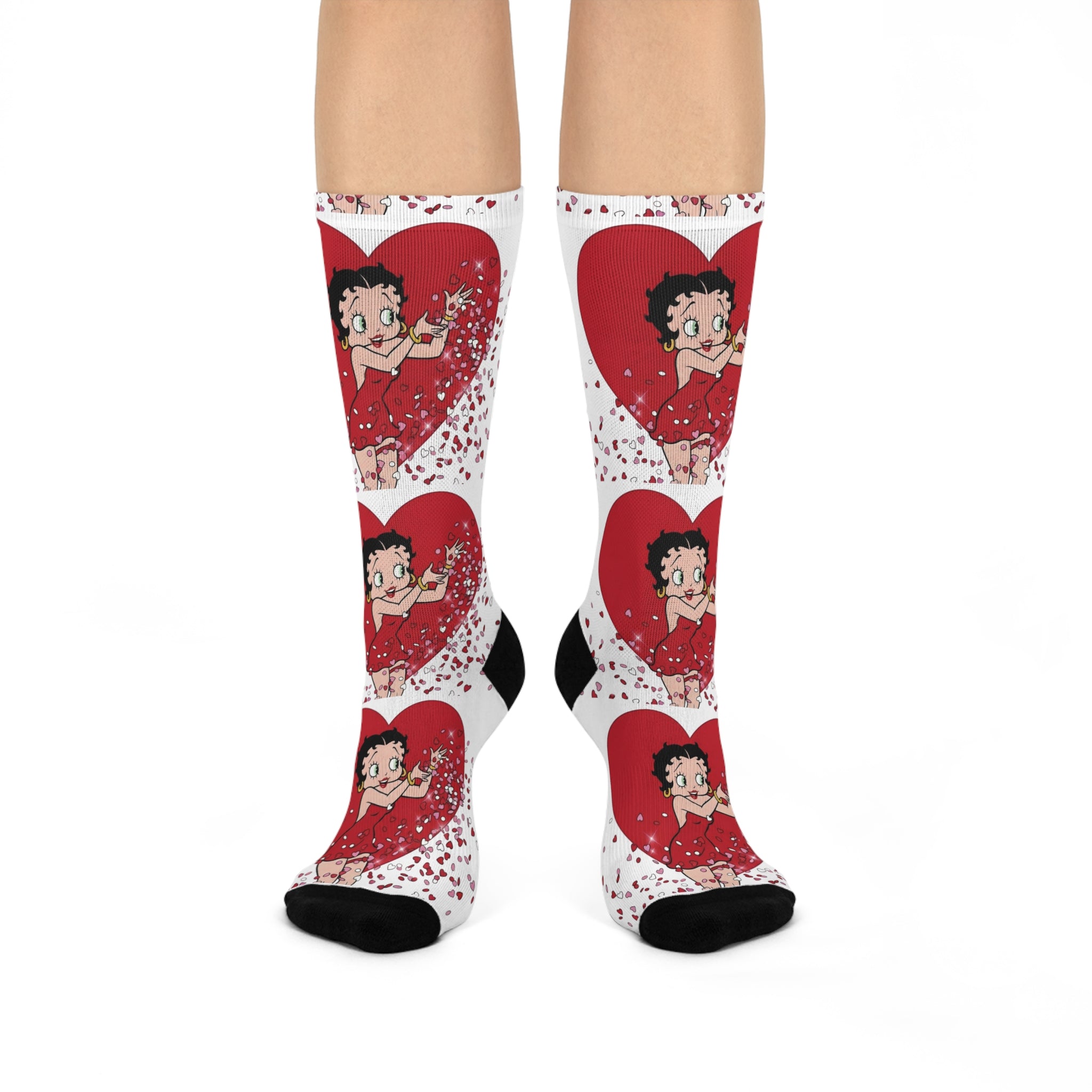Sassy & Sweet: Betty Boop Iconic Heart Women's Cushioned Socks Valentine's Collection