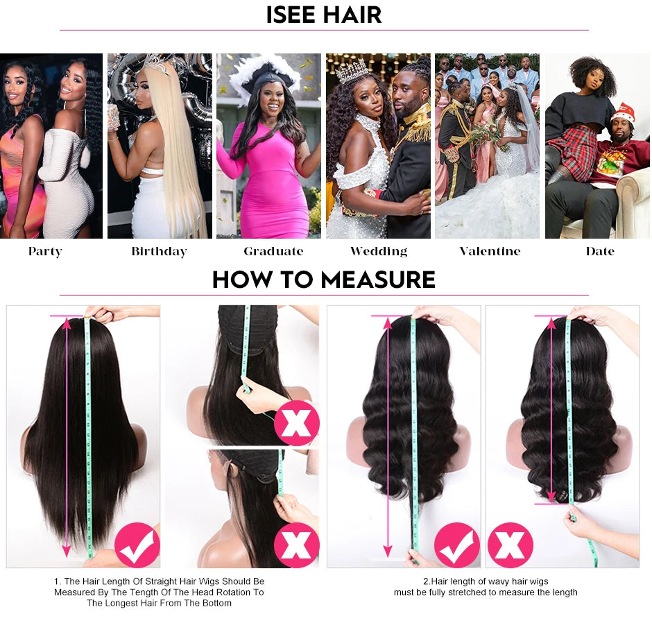 HD Lace Frontal Human Hair Wigs PreBleached Knots Preplucked Straight Lace Front Wigs For Women Brazilian Wigs On Sale ISEE Hair