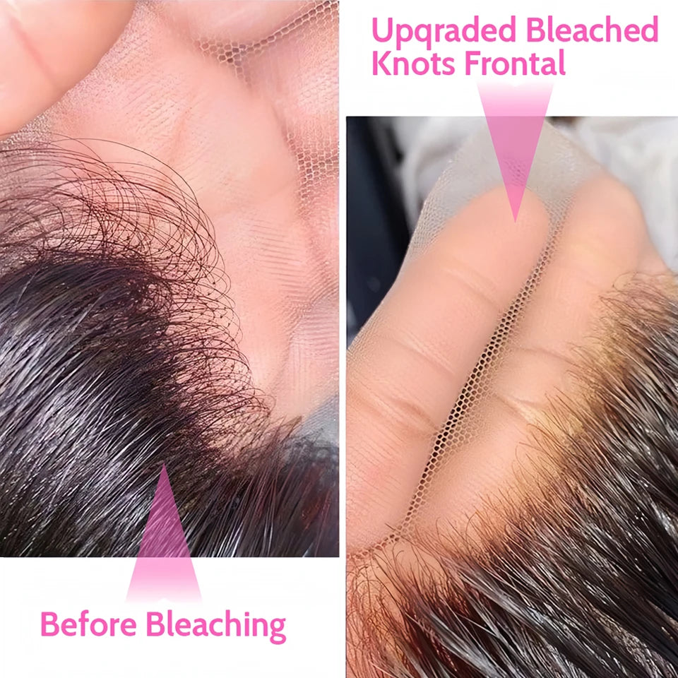 HD Lace Frontal Human Hair Wigs PreBleached Knots Preplucked Straight Lace Front Wigs For Women Brazilian Wigs On Sale ISEE Hair